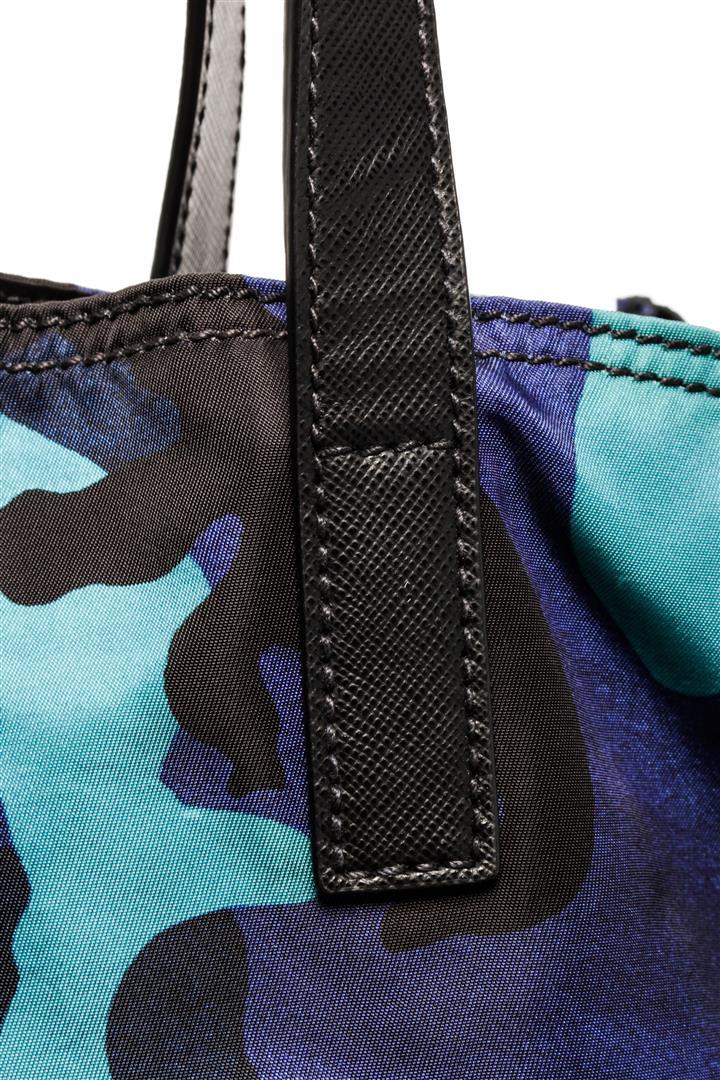 Prada Blue Camo Nylon Tote Bag