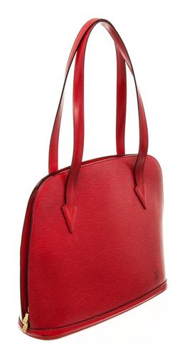 Louis Vuitton Red Epi Leather Lussac Shoulder Bag