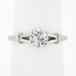Tiffany & Co. Palladium 0.67 ctw GIA Diamond Solitaire Open Sides Engagement Rin