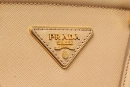 Prada Beige Saffiano Lux Leather Galleria Tote Bag