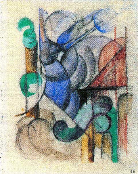 Franz Marc - House of Abstract Landscape