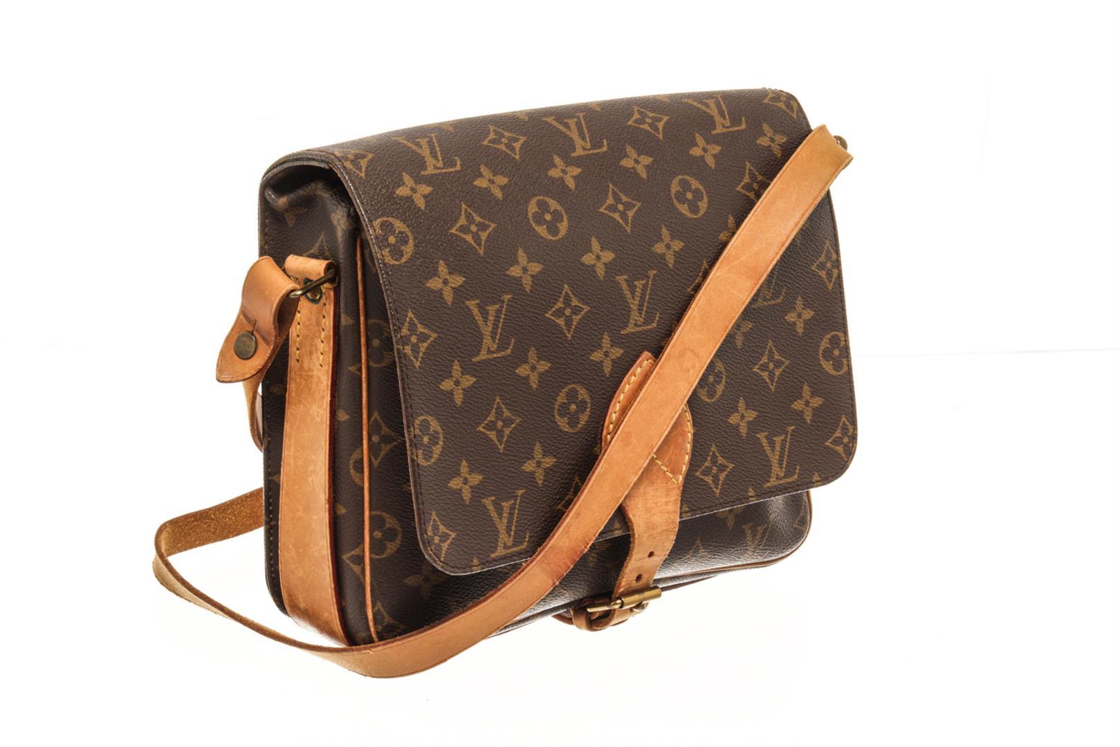 Louis Vuitton Brown Monogram Leather Cartouchiere GM Shoulder Bag