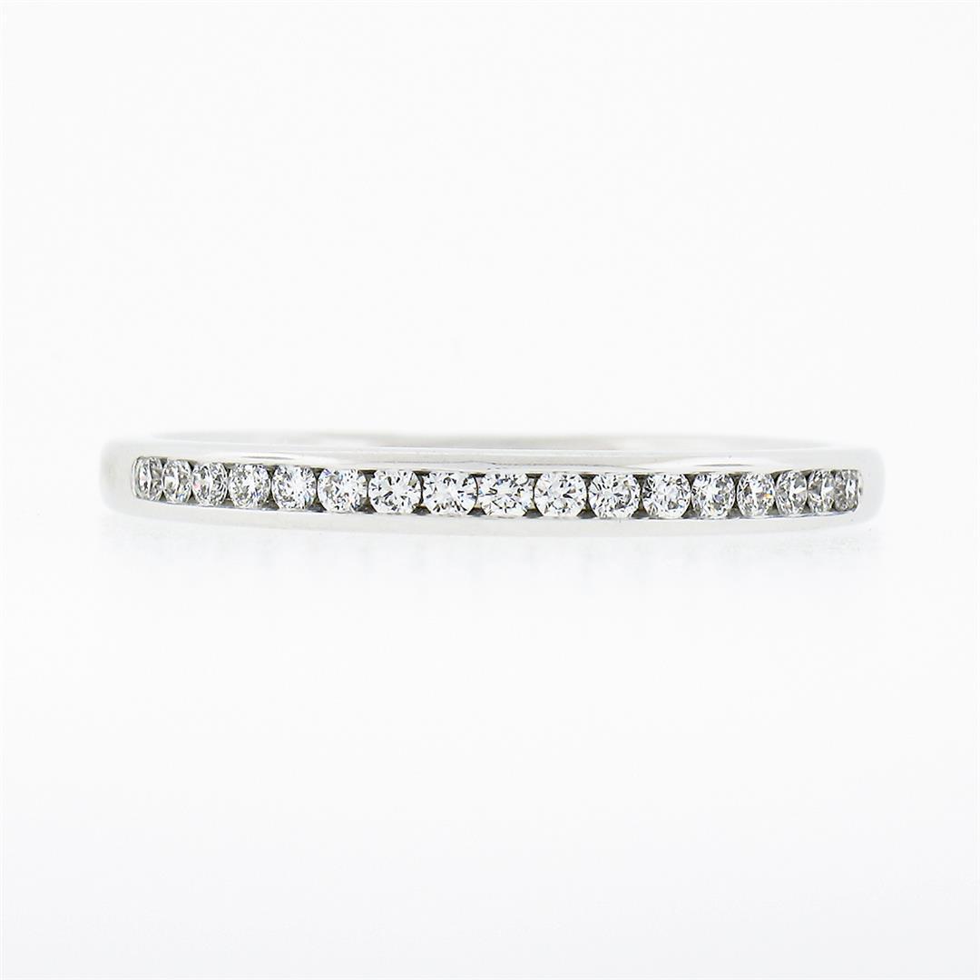 Classic Tiffany & Co. Platinum 0.26 ctw Channel Round Diamond Wedding Band Ring