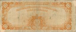 1922 $10 Gold Certificate Bank Note