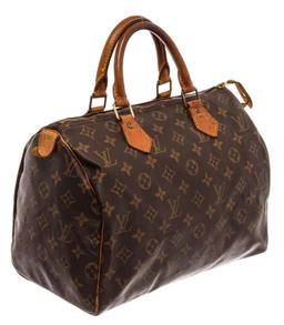 Louis Vuitton Brown Monogram Canvas Speedy 30 Satchel Bag