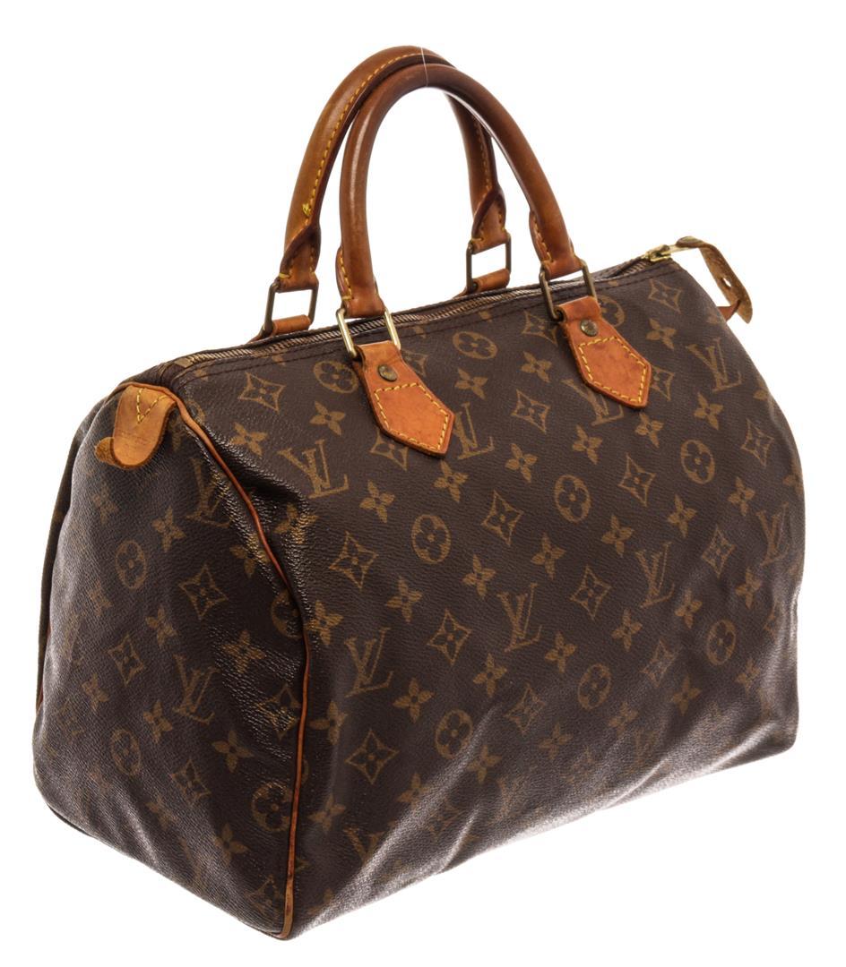 Louis Vuitton Brown Monogram Canvas Speedy 30 Satchel Bag