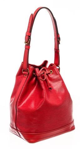 Louis Vuitton Red Epi Leather Noe Shoulder Bag