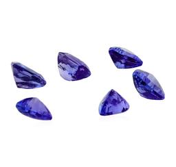 12.70 ctw. Natural Mixed Cut Tanzanite Parcel of Six