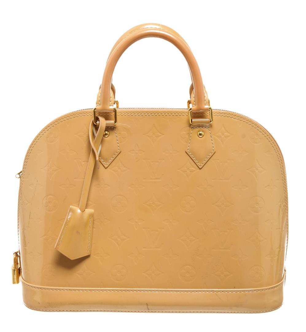 Louis Vuitton Gold Monogram Vernis Alma PM Handbag