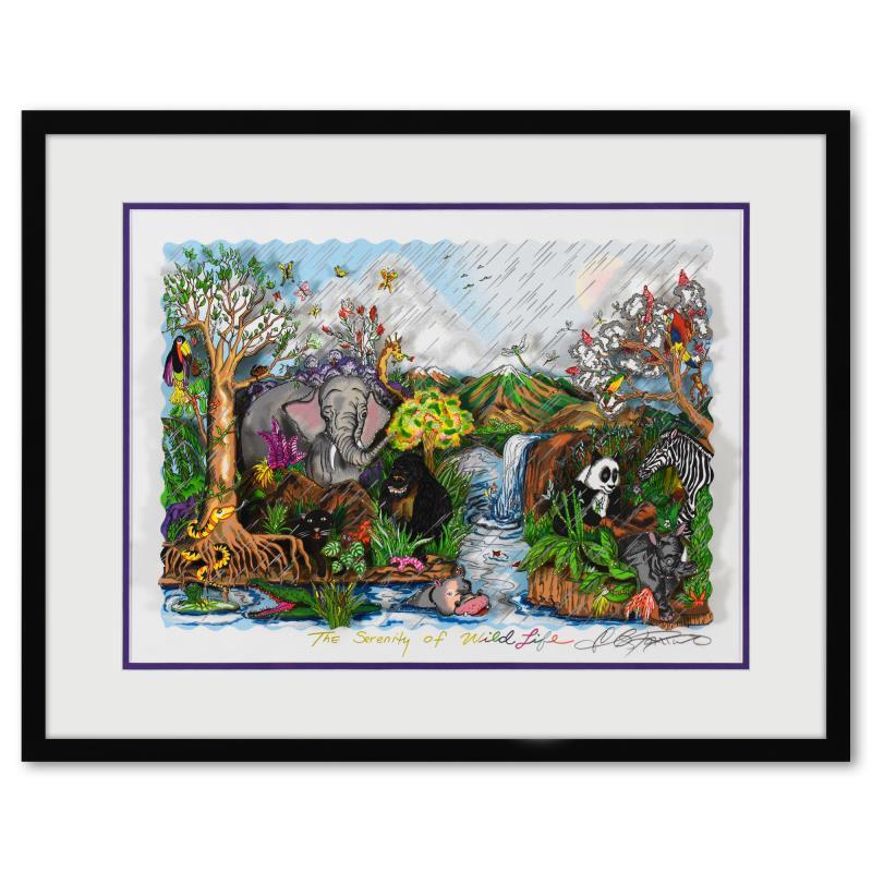 Serenity of the Wildlife (Purple) by Fazzino, Charles