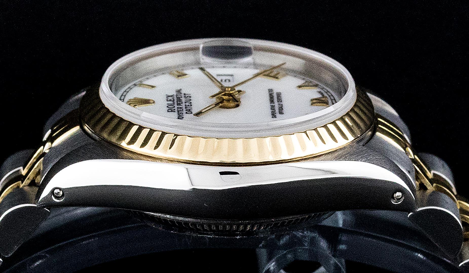 Rolex Ladies 2T Yellow Gold & Stainless Steel White Roman 26MM