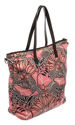 Prada Pink Nylon Saffiano Tessuto Flower Print 2Way Tote Bag