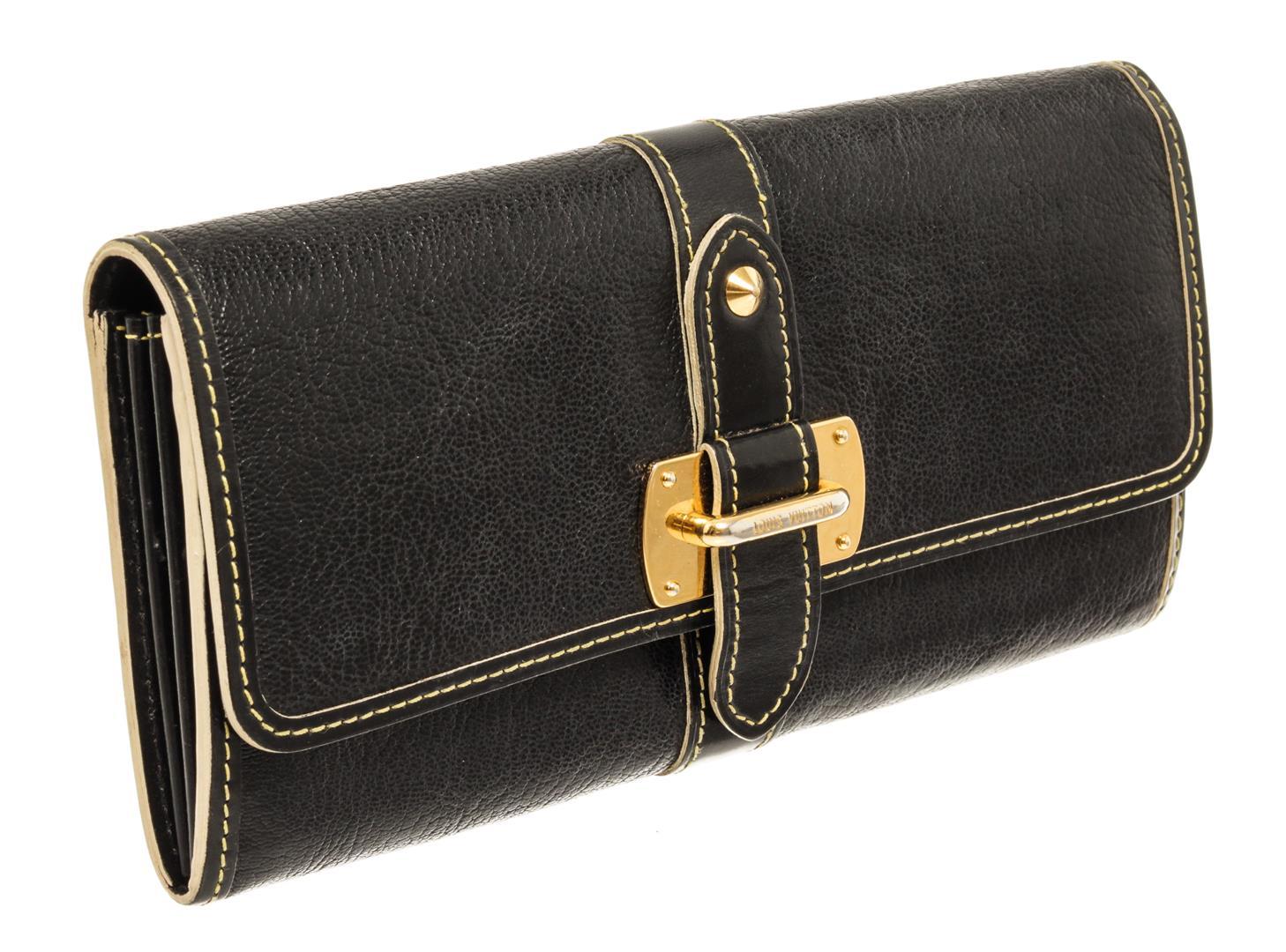 Louis Vuitton Black Suhali Leather Le Favori Wallet