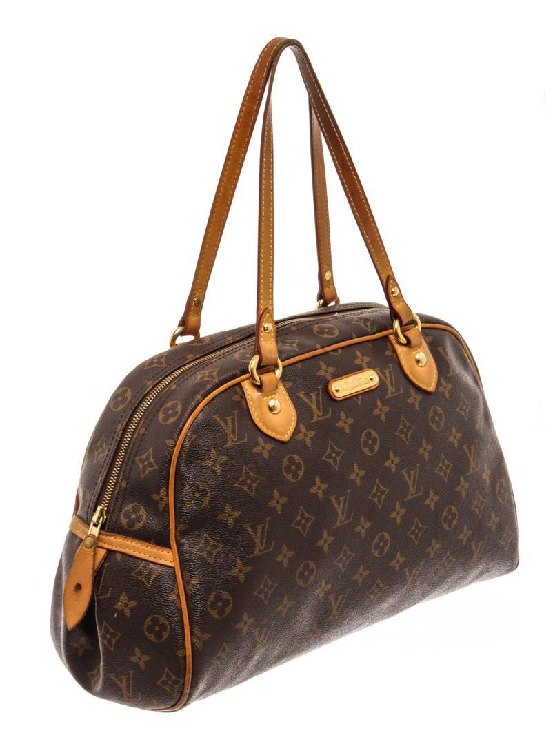 Louis Vuitton Brown Monogram Canvas Leather Montorgueil GM Shoulder Bag