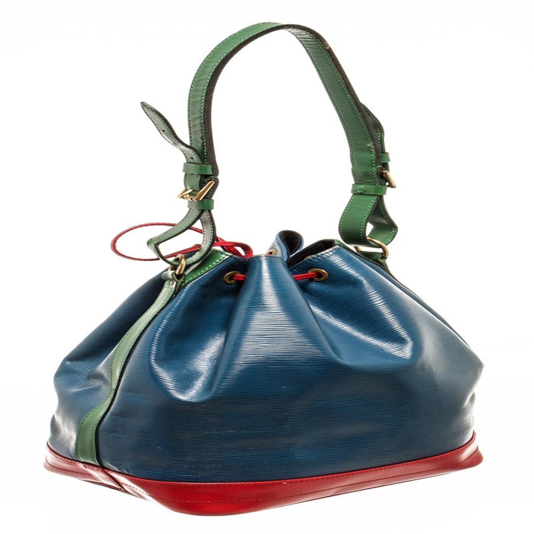 Louis Vuitton Blue Red And Green Epi Leather Noe Shoulder Bag