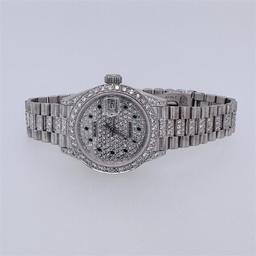 Ladies Rolex President White Gold and Diamond Wristwatch