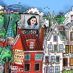 Alluringly Amsterdam (Red) by Fazzino, Charles