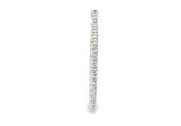 2.60 ctw Diamond Hoop Earrings - 14KT White Gold