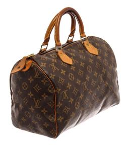 Louis Vuitton Brown Monogram Leather Speedy 30 Satchel Bag