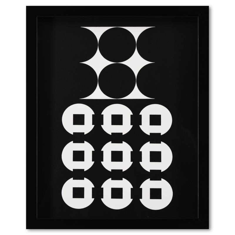 Mimas et Canopus de la serie Corpusculaires (Diptych) by Vasarely (1908-1997)