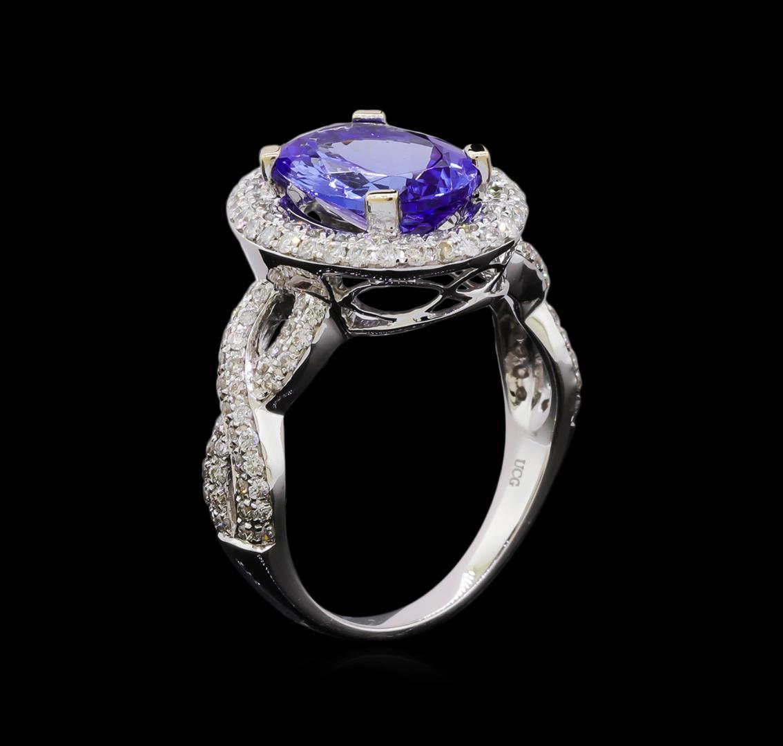 14KT White Gold 2.81 ctw Tanzanite and Diamond Ring