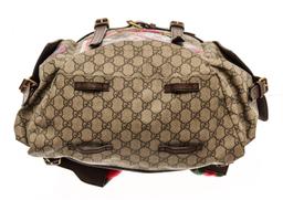 Gucci Brown Print GG Supereme Donald Duck Soft Backpack