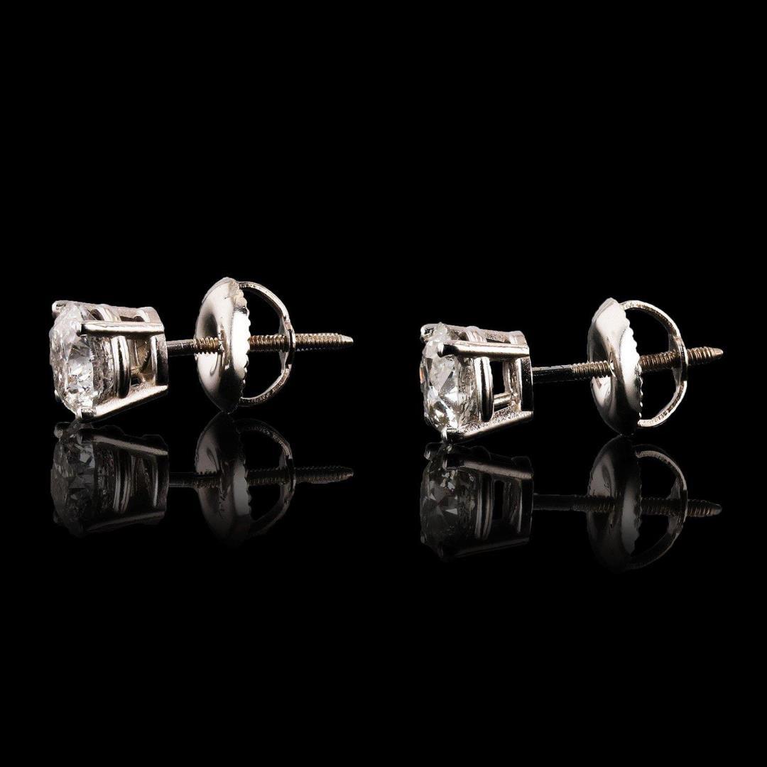 1.38 ctw Diamond 14K White Gold Earrings