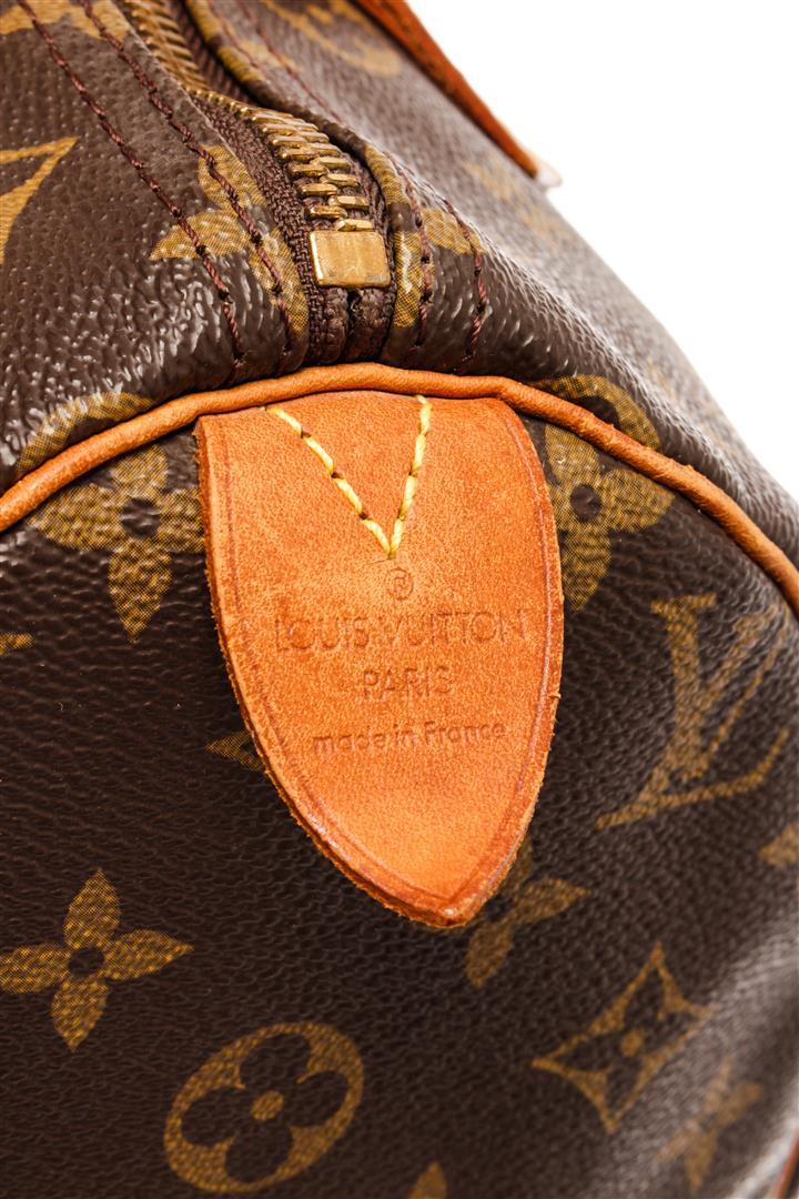 Louis Vuitton Brown Monogram Canvas Speedy 30 Satchel Bag