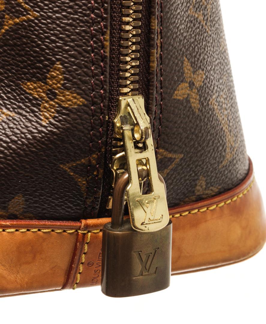 Louis Vuitton Brown Monogram Canvas and Leather Alma PM Bag