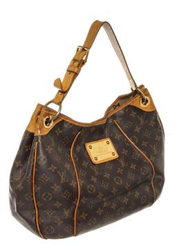 Louis Vuitton Brown Monogram Canvas Leather Galliera PM Hobo Bag