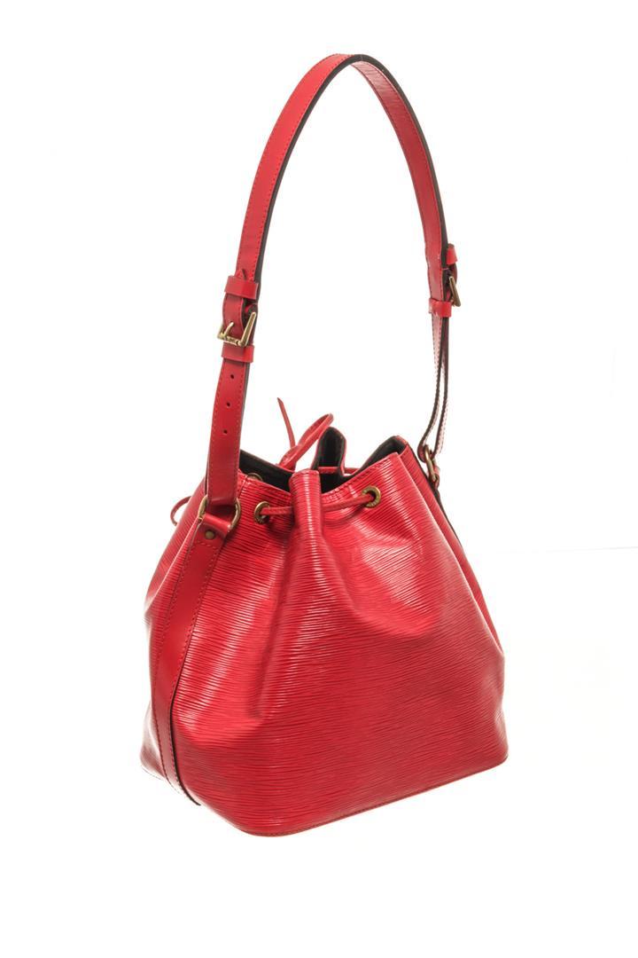 Louis Vuitton Red Epi Leather Petit Noe Bucket Bag