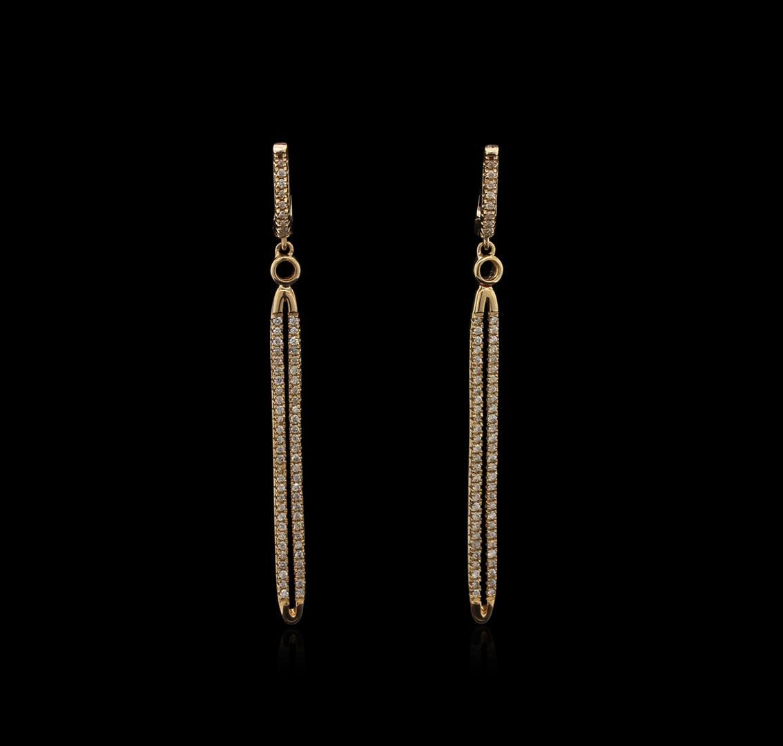 0.55 ctw Diamond Earrings - 14KT Rose Gold