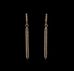 0.55 ctw Diamond Earrings - 14KT Rose Gold