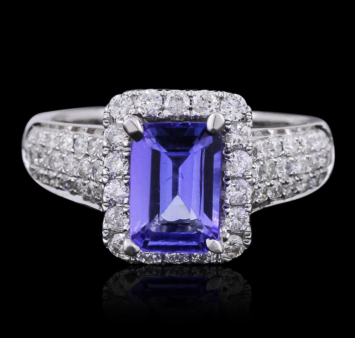 14KT White Gold 1.84 ctw Tanzanite and Diamond Ring