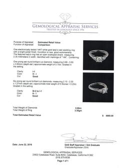 0.90 ctw Diamond Ring - 14KT White Gold