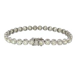 7.58 ctw Diamond Tennis Bracelet - 14KT White Gold