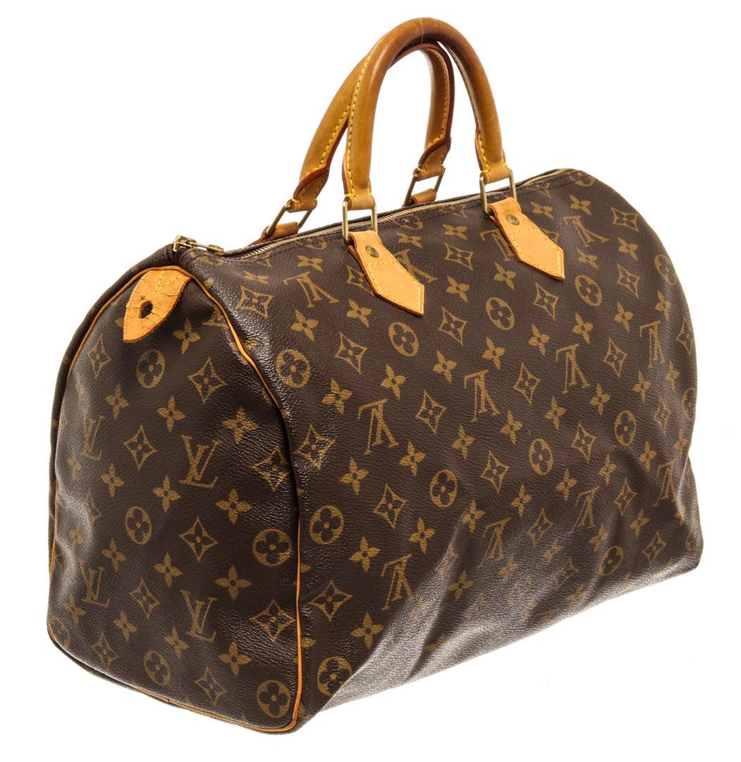 Louis Vuitton Brown Monogram Canvas Speedy 35 Handbag