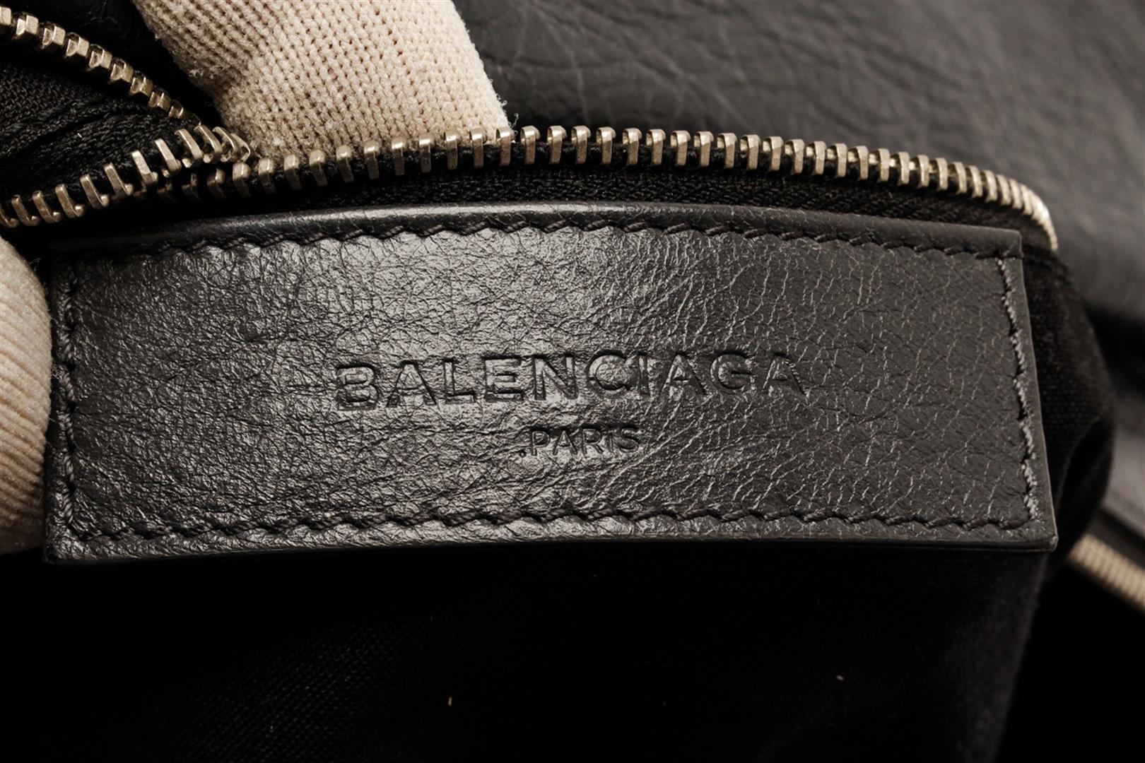 Balenciaga Black Leather Motocross Classic Squash Two Way Shoulder Bag