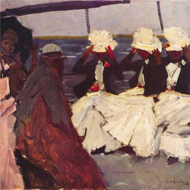 Breitner - Promenade Deck with Three Women