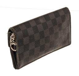 Louis Vuitton Grey Black Damier Canvas Accordian Wallet