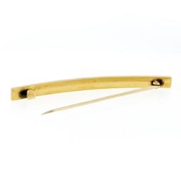 Art Nouveau 14k Gold Natural Seed Pearl Bar Pin Brooch