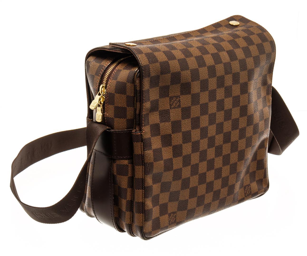 Louis Vuitton Damier Ebene Canvas Leather Naviglio Messenger Bag