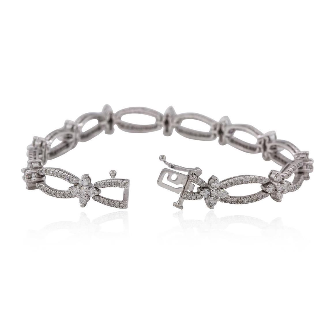 14KT White Gold 3.09 ctw Diamond Bracelet