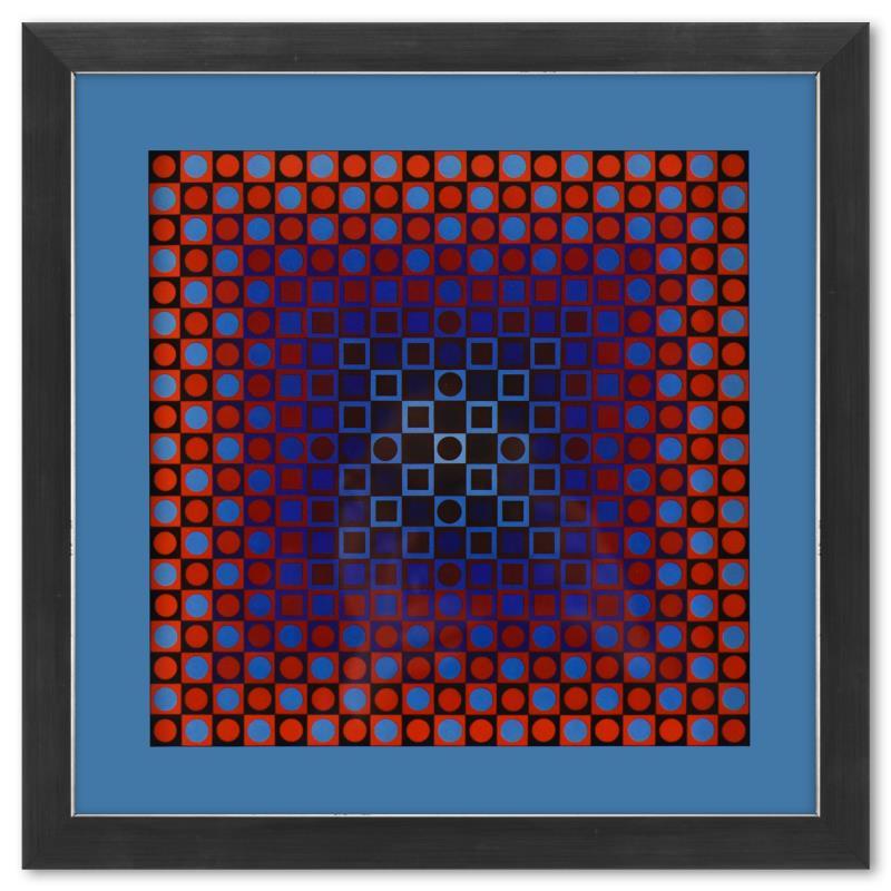 Alom (Blue/Red) de la serie Folklore Planetaire by Vasarely (1908-1997)