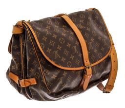 Louis Vuitton Brown Monogram Leather Saumur 30 Messenger Bag