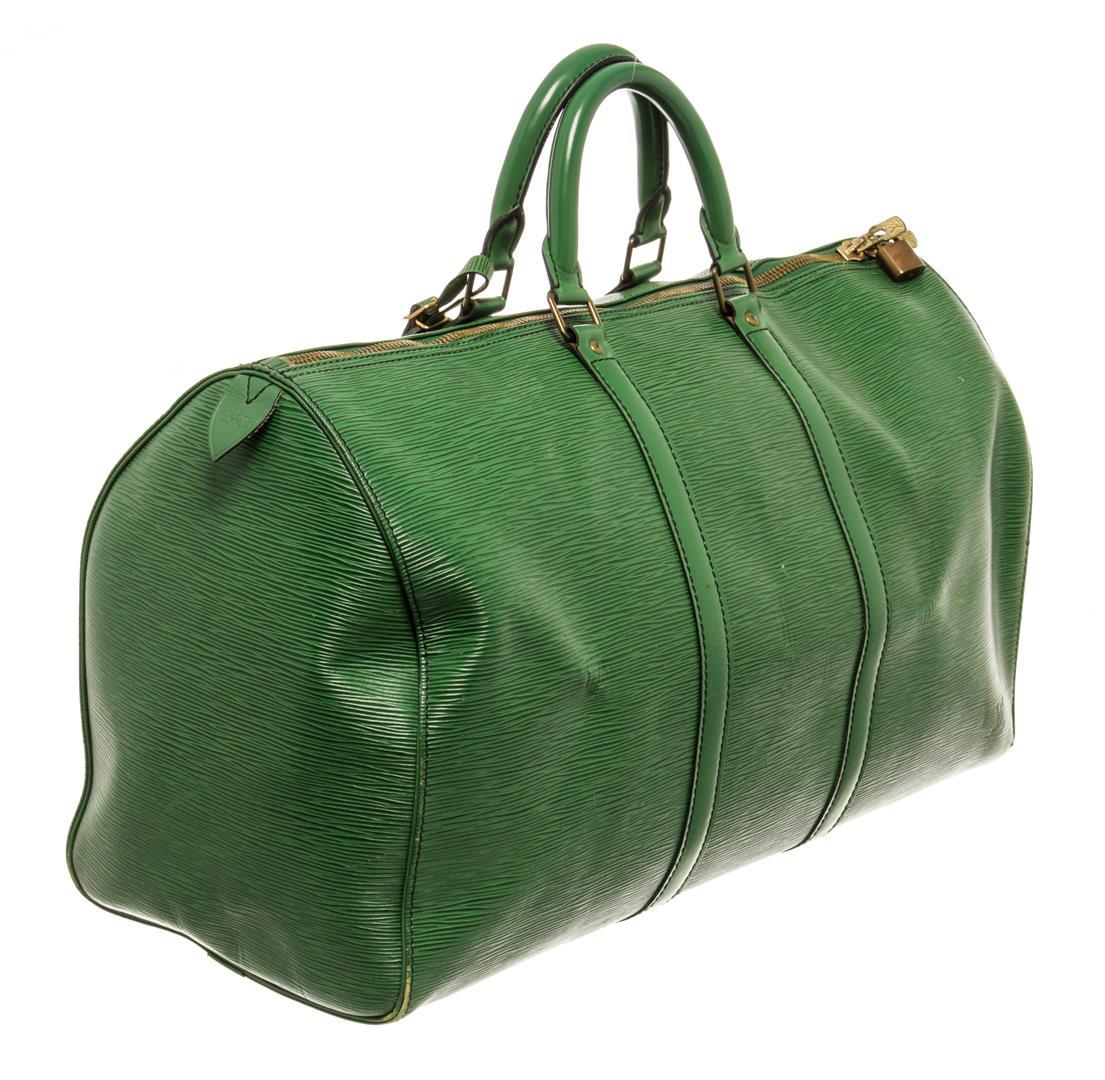 Louis Vuitton Green Epi Leather Keepall 50