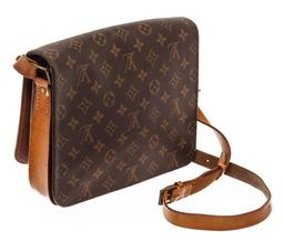 Louis Vuitton Brown Monogram Leather Cartouchiere GM Messenger Bag