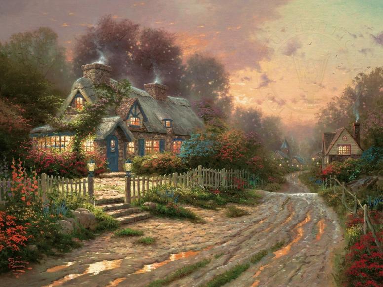 Teacup Cottage by Thomas Kinkade