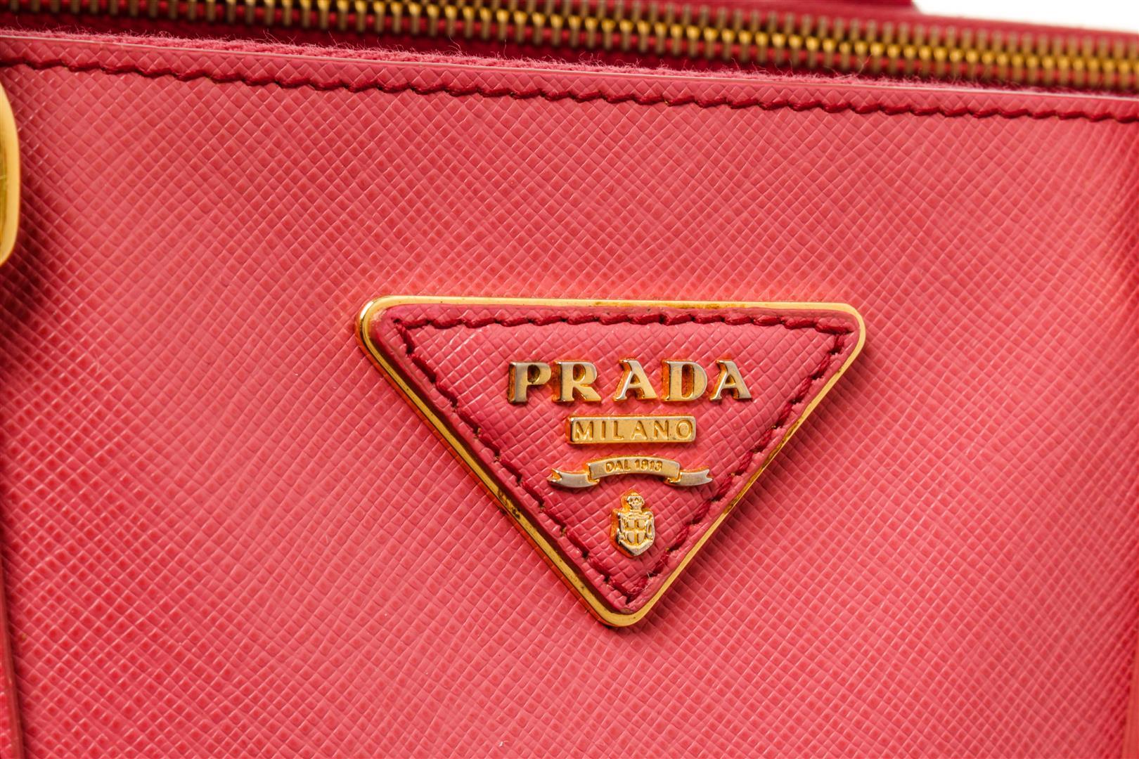 Prada Pink Saffiano Leather Galleria Shoulder Bag