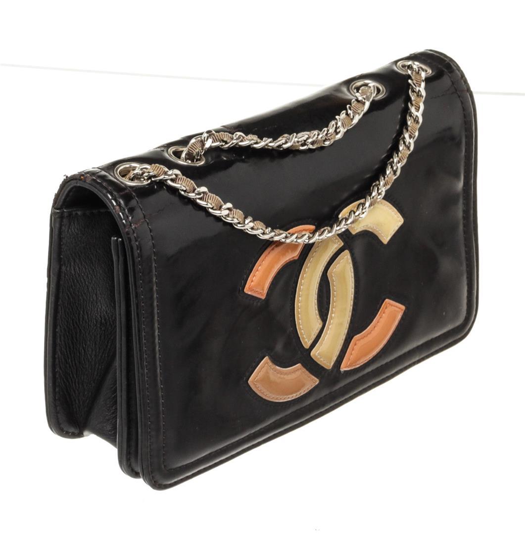 Chanel Black Caviar Leather CC Full Flap Shoulder Bag